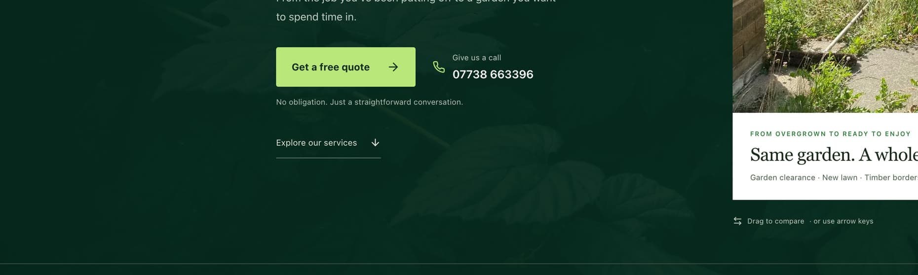 Quote action and practical trust information on Treetop Gardens