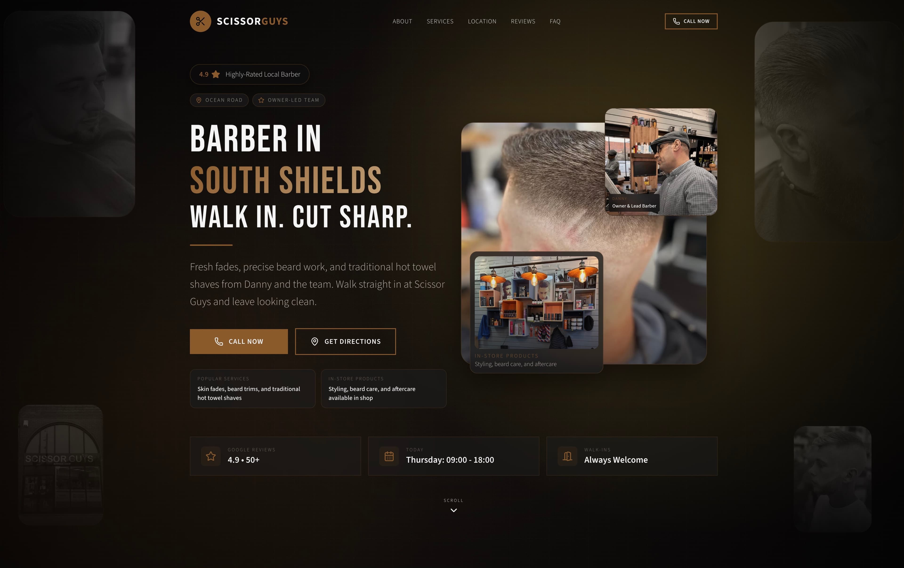 Scissor Guys website by Founo